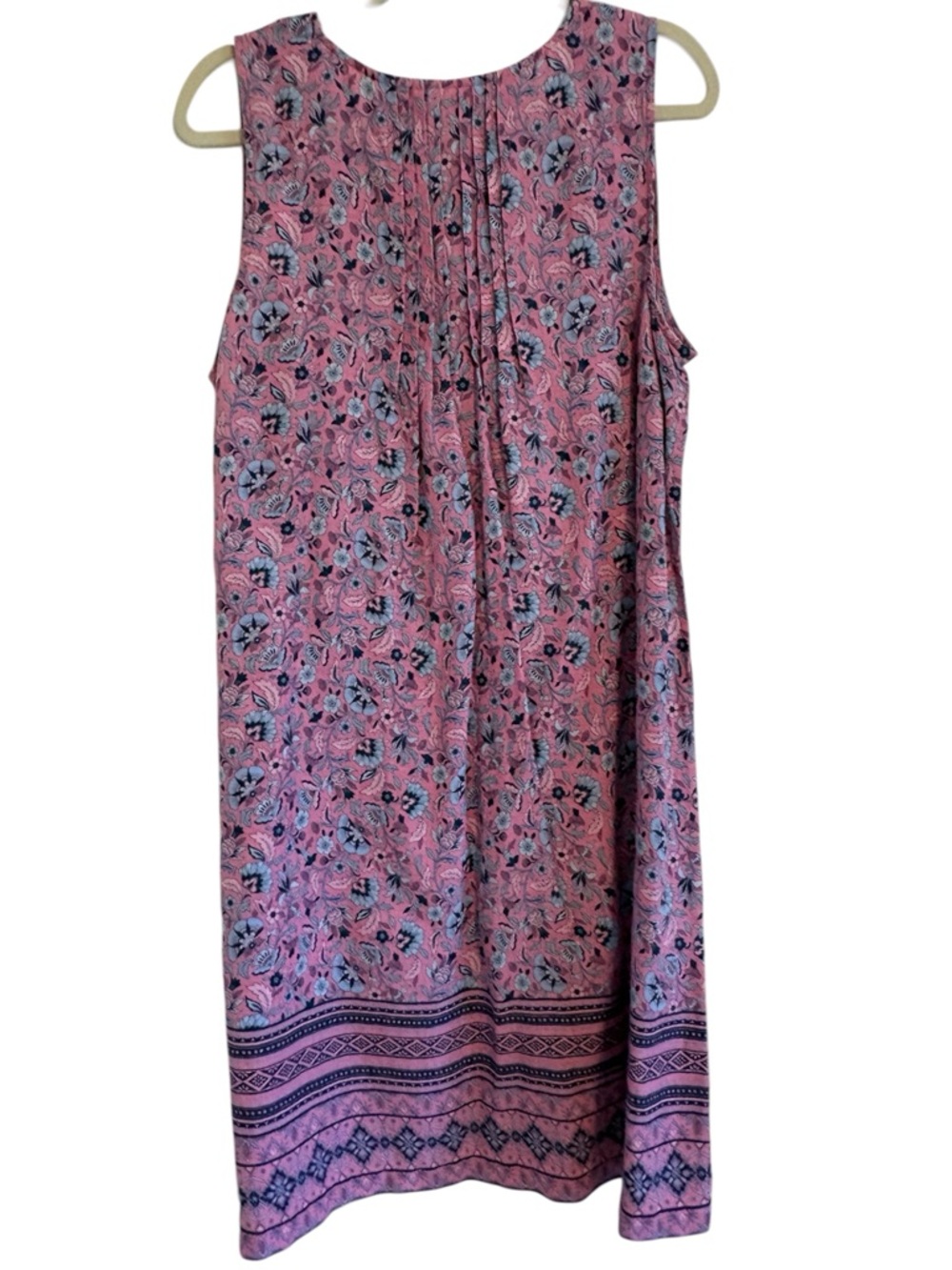 🌸 J. Jill Love Linen Floral Dress – Cottagecore Charm with Blue Accents | Sz L - Picture 4 of 10